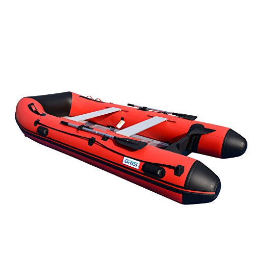 BRIS 12ft Inflatable Boat Red with Black