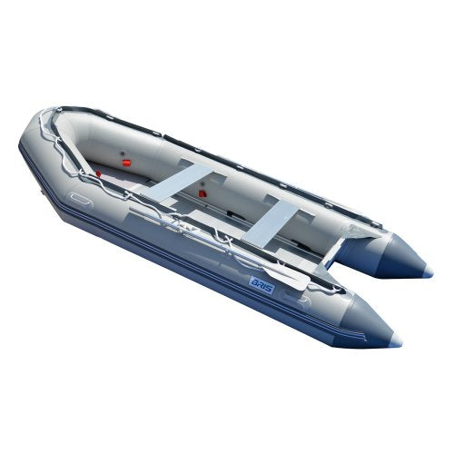 BRIS 12.5 ft Inflatable Fish Hunter Raft Boat Gray
