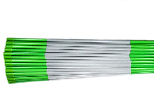 DISCOUNT SNOWSTAKES .COM 4ft Pro Snow Stakes Driveway Markers with Hy Viz Reflective Tape Green