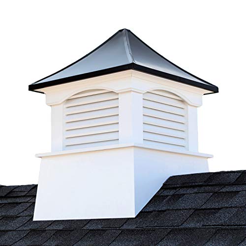 Good Directions Coventry Vinyl Black Aluminum Roof Cupola 22" x 29" Black