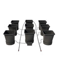AutoPot 9Pot XL Self-Watering Hydroponic System with 6.6 Gallon Pots Black