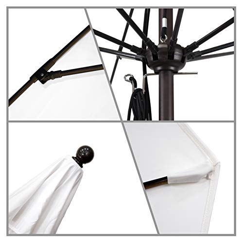 California Umbrella 11' Round Venture Series Patio Umbrella Pulley Open Astoria Sunset