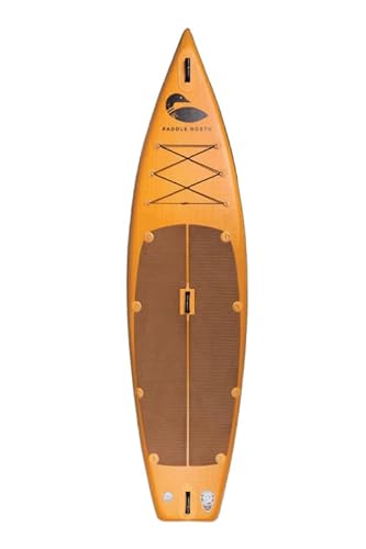Paddle North 12'6" PORTAGER XL Inflatable Stand-Up Paddleboard Wood Grain