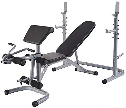 BalanceFrom Home Gym System Workout Station with 380LB of Resistance Gray