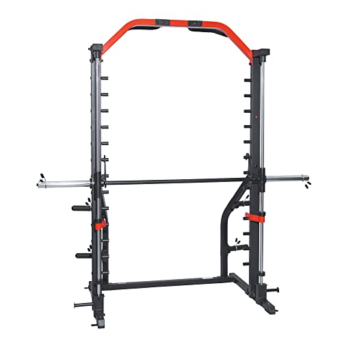 Sunny Health & Fitness Premium Squat Smith Machine Black