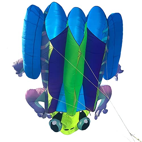 Yingfeida HFLY Large 20 SQ.M. Blue Inflatable Frog Kite for Adults