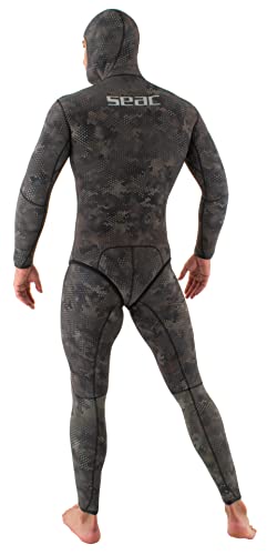 SEAC Seac Snake Man Two-Piece Open-Cell Neoprene Wetsuit 5mm Large Grey Camo