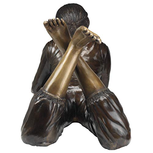 Design Toscano Young Scholar Reading Girl Bronze Garden Statue Bronze