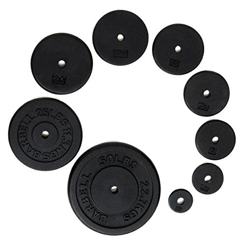 Ader Sporting Goods Standard 1" Hole Cast Iron Weight Plate Black 268.00