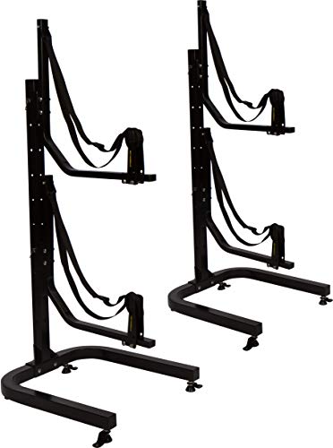Suspenz Kayak Storage Rack 2-Boat Free Standing - Black