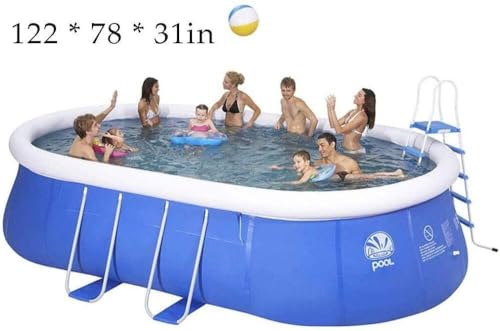 FFCJJDS Inflatable Swimming Pool for Adults & Kids 122x78x31In