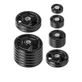 Lifeline 455 lb Olympic Weight Set Rubber Coated Plates Black