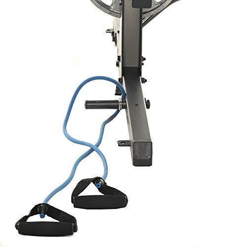 Fitness Reality Squat Rack Power Cage with J-Hooks, Landmine 360° Swivel, Weight Plate Storage Attachment and Power Band Pegs Gray
