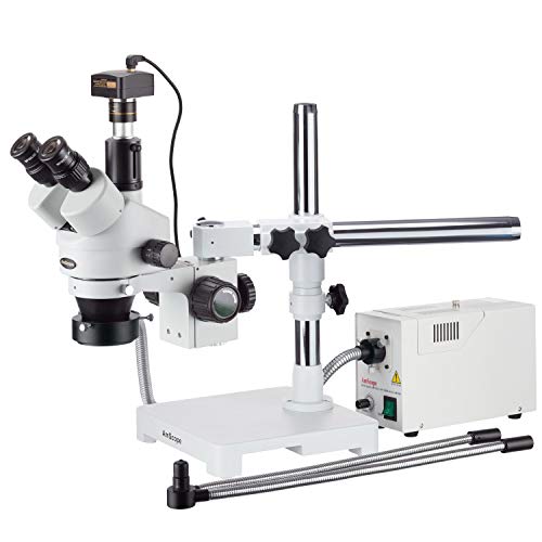 AmScope Digital Trinocular Stereo Zoom Microscope 3.5X-90X Magnification