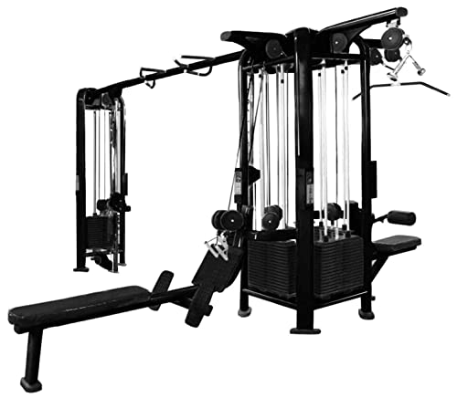 French Fitness FFB Black 5 Stack Multi Jungle Gym Home Gym