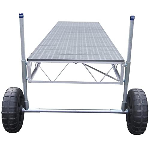 Patriot Docks 16ft Straight Roll-in Dock Gray Poly Decking