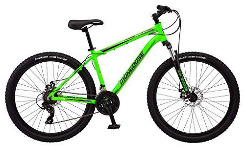 Mongoose Switchback Trail Hardtail Mountain Bike 21-Speed 27.5-Inch Neon Green