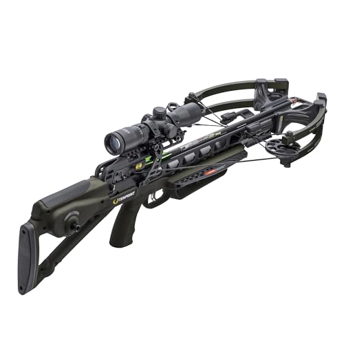 TenPoint Turbo X Crossbow Moss Green 415 FPS with 100-Yard RangeMaster Scope and ACUslide System