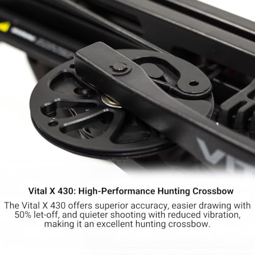 Killer Instinct Vital X 430 Elite Crossbow Archery Kit with Speed Ring Scope, Narrow Case, Bolts & Broadheads Black