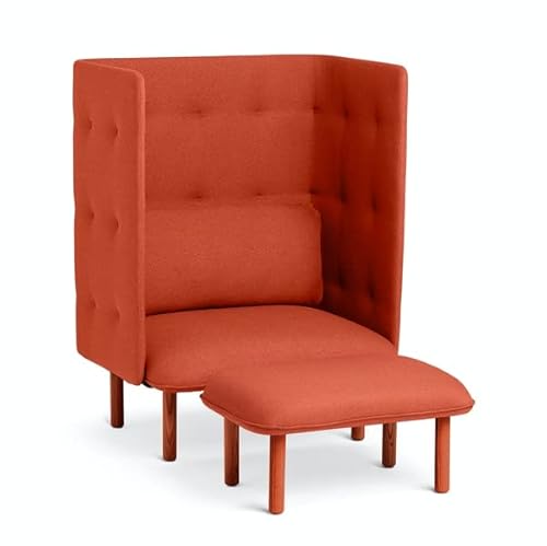 Poppin QT Lounge Ottoman Brick