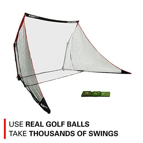 Rukket Sports Portable Golf Driving Range with SPDR Steel Netting Red