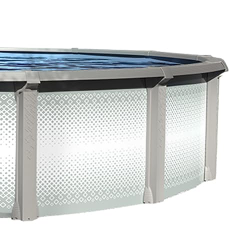 Lake Effect Pools Grand Cayman Oval Above Ground Swimming Pool Kit | 52" Wall Height | Resin Coated Steel Siding | Grand Cayman
