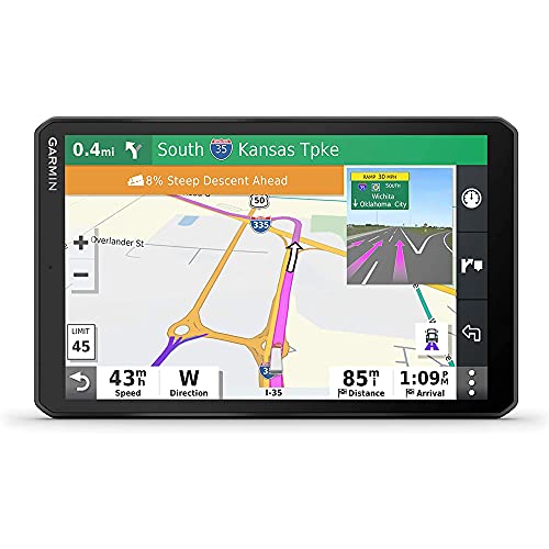 Garmin dezl OTR1000 10'' GPS Truck Navigator Bundle with 2YR Enhanced Protection Black (Renewed)