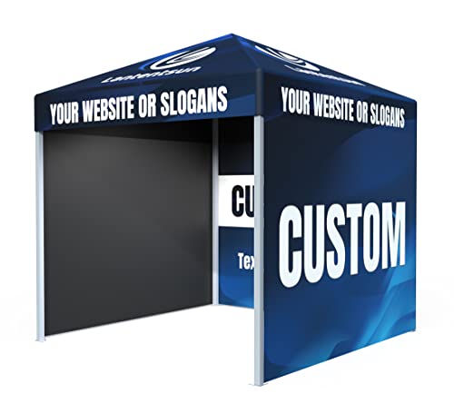 LANTENTSUN 10x10ft Custom Print Advertising Tent with 3pc Full Sidewalls Custom Color