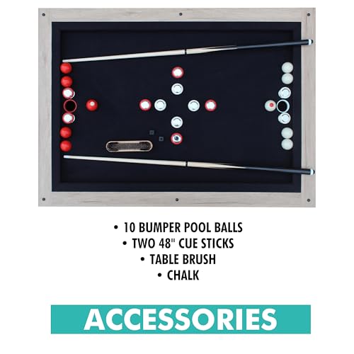 Freetime Fun Bumper Pool Table Rustic Oak