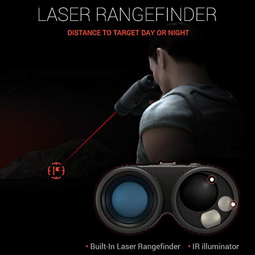 ATN Binox 4K 4-16X Smart Ultra HD Day/Night Hunting Binoculars with Laser Rangefinder Black