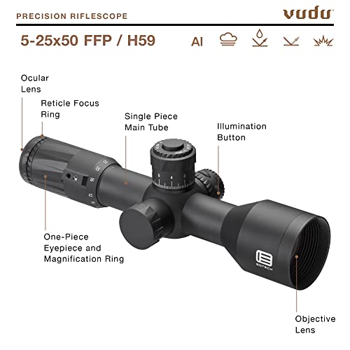 EOTECH Vudu 5-25x50mm Precision Rifle Scope Black