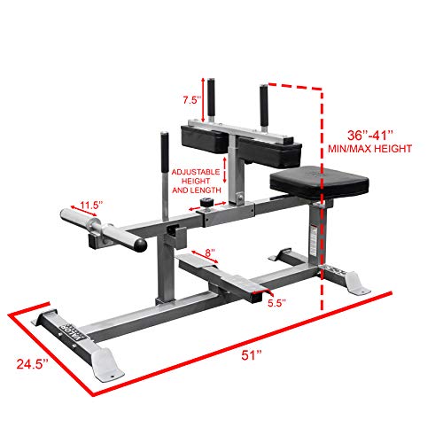 Valor Fitness CC-5 Seated Calf Machine Black Chrome