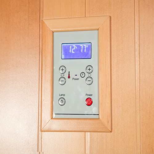 AURGOD Far Infrared Wooden Sauna Room 2-Person Indoor Sauna (Hemlock)