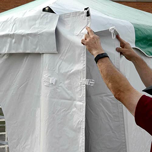 TentandTable 20' x 20' Waterproof Sidewall Kit for Canopy Tents, White