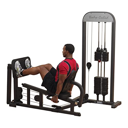 Body-Solid Leg Press Machine 210-Pound Stack Home Gym Black