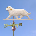 Clumber Spaniel Hand Carved & Painted Weathervane 22 Inch Orange