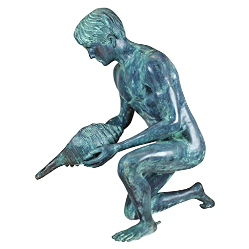Design Toscano Man with Shell Statue Verdigris