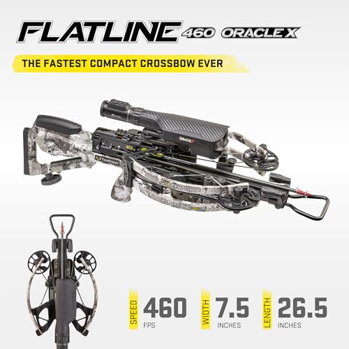 TenPoint Flatline 460 Oracle X Crossbow Black - 460 FPS, Burris Rangefinding Scope, ACUslide System