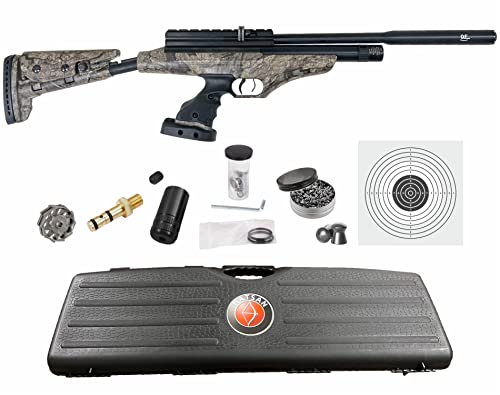 Wearable4U Hatsan at-P2 QE QuietEnergy Tact PCP Air Rifle .22 Cal Timber Bundle with Pellets and Targets