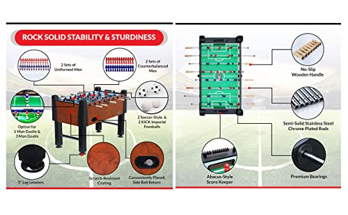 KICK Emperor 55" Foosball Table Brown