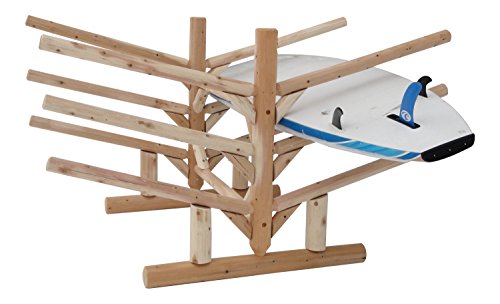 Log Kayak Rack 6 Place SUP and Surfboard Rack Canyon Brown