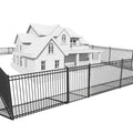 Fencer Wire 76FT Heavy Duty Flat Top Fence Barrier Kit Black