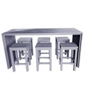 Grill King Niagra 7-Piece Outdoor Bar Set Aluminium Charcoal