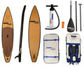 DUNNRITE Inflatable Stand Up Paddle Board Kit Natural Wood