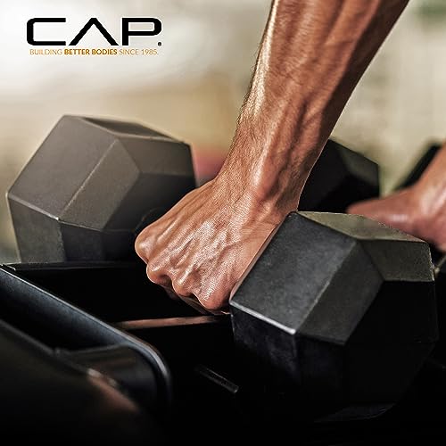 CAP Barbell Coated Hex Dumbbell Set with Copper Handle Weight - Black and Copper