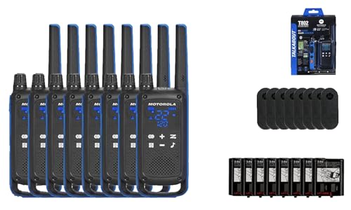Motorola Solutions Talkabout T802 Portable FRS Two Way Radio 8 Pack Blue/Black