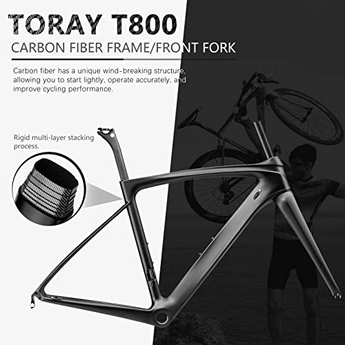 SAVADECK Carbon Road Bike HERD6.0 T800 Carbon Fiber 700C with Shimano 105 22 Speed Groupset Red White