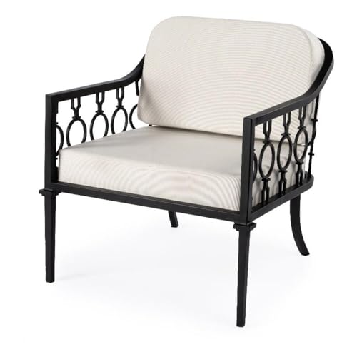 Home Square 2-Piece Outdoor Loveseat and Lounge Chair Set Black