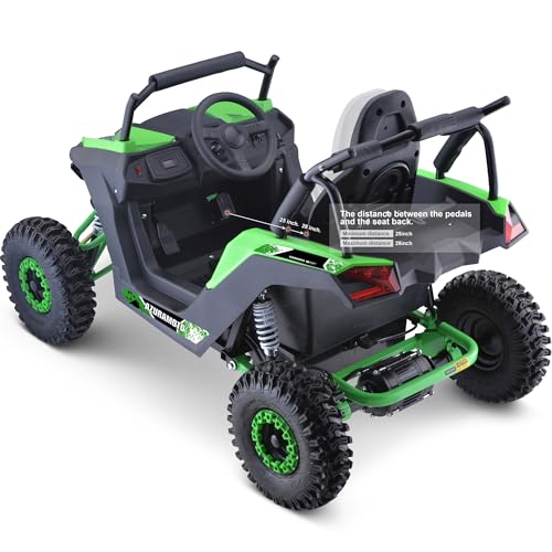 MotoTec Raider Kids UTV 48v 1200w Full Suspension Large Green