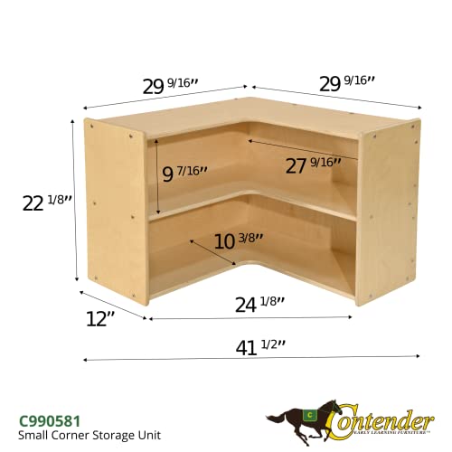 Contender 2 Section Display Cabinet Natural